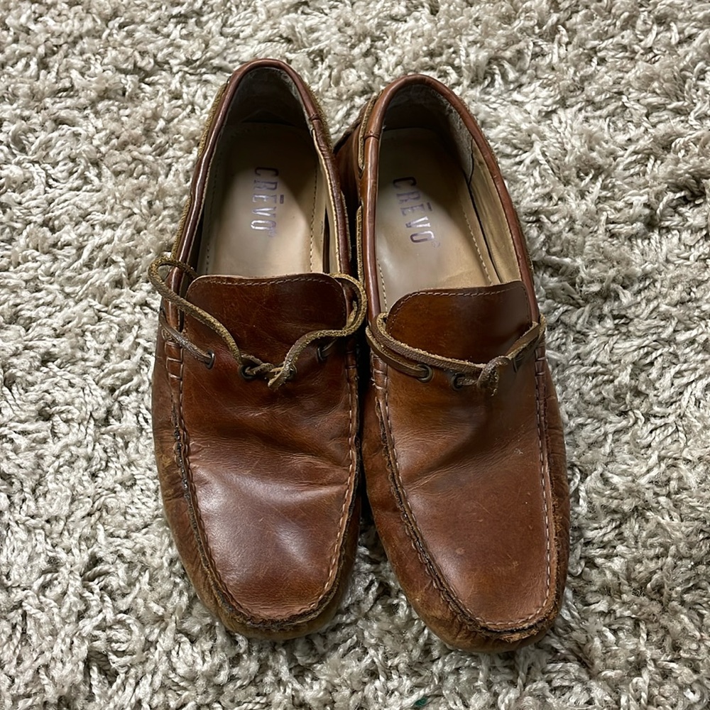 Crevo Kroozer Casual Leather Mens Slip-On Boat Shoes